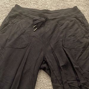 Black fitted jogger sweatpants from Athleta